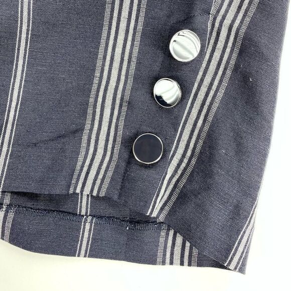 Lane Bryant high rise cropped pinstripe linen lightweight pants 20 - Picture 7 of 11